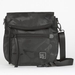 IHKWIP Foldover Saddle Crossbody with RFID Cardholder ~ Black Camo
